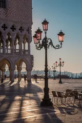 Tuinposter Venice -  Doge palace and Saint Mark square in morning light. © Renáta Sedmáková