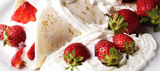 Piadina con fragole
