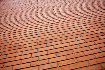 Large wall of red brick