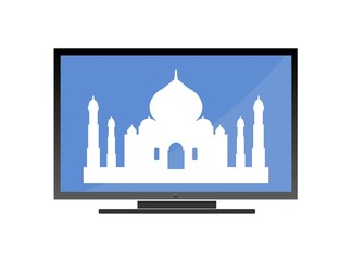 Taj Mahal dans un écran de télévision