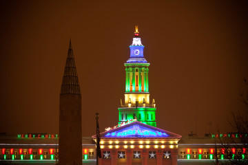 Fototapeta na wymiar Denver's City and County Building, Night
