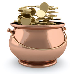 Pot of gold coins