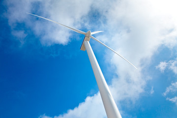 Modern Wind Turbine against Sky