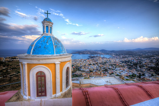 View From Basilica San Giorgio - Ano Syros, Greece