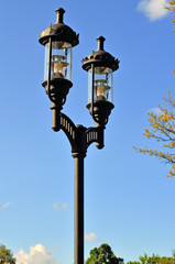 Fototapeta na wymiar Modern lantern in the Park