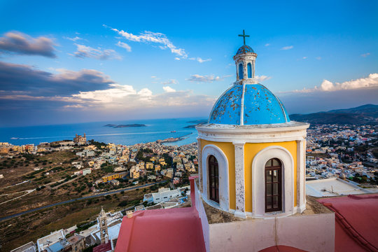 View from Basilica San Giorgio - Ano Syros, Greece