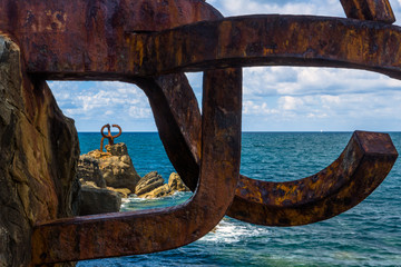 Sculpture (Comb Of The Wind by Chillida) in San Sebastian