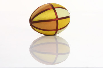 colored egg colored linen egg