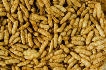 Dry rice fired Thai snack