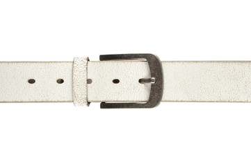 white leather belt