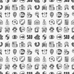 seamless doodle web pattern