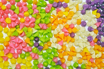 Alaw, Group of Colorful Thai Dessert from jar background