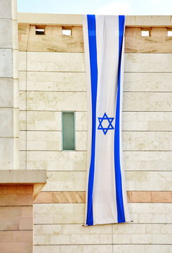 Israel Flag hanging for Independence Day