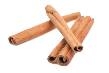 cinnamon isolated on white background