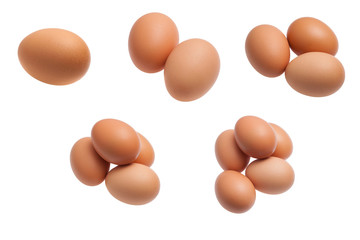 Egg isolate set isolated on white baclground