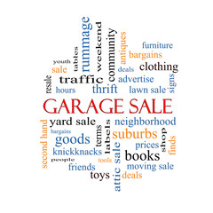 Garage Sale Word Cloud Concept