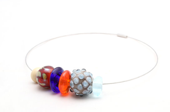 Glasperlen Kette Schmuck