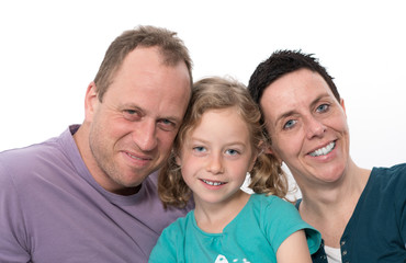 Fototapeta premium happy family with one daughter
