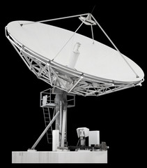Large satellite dish parabolic antenna designed for transatlanti
