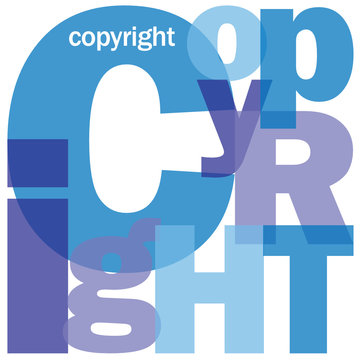 "COPYRIGHT" Letter Collage (intellectual property patent author)