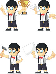 Nerd Boy Customizable Mascot 2