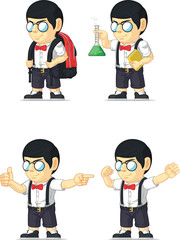 Nerd Boy Customizable Mascot 9