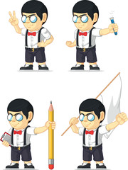 Nerd Boy Customizable Mascot 12
