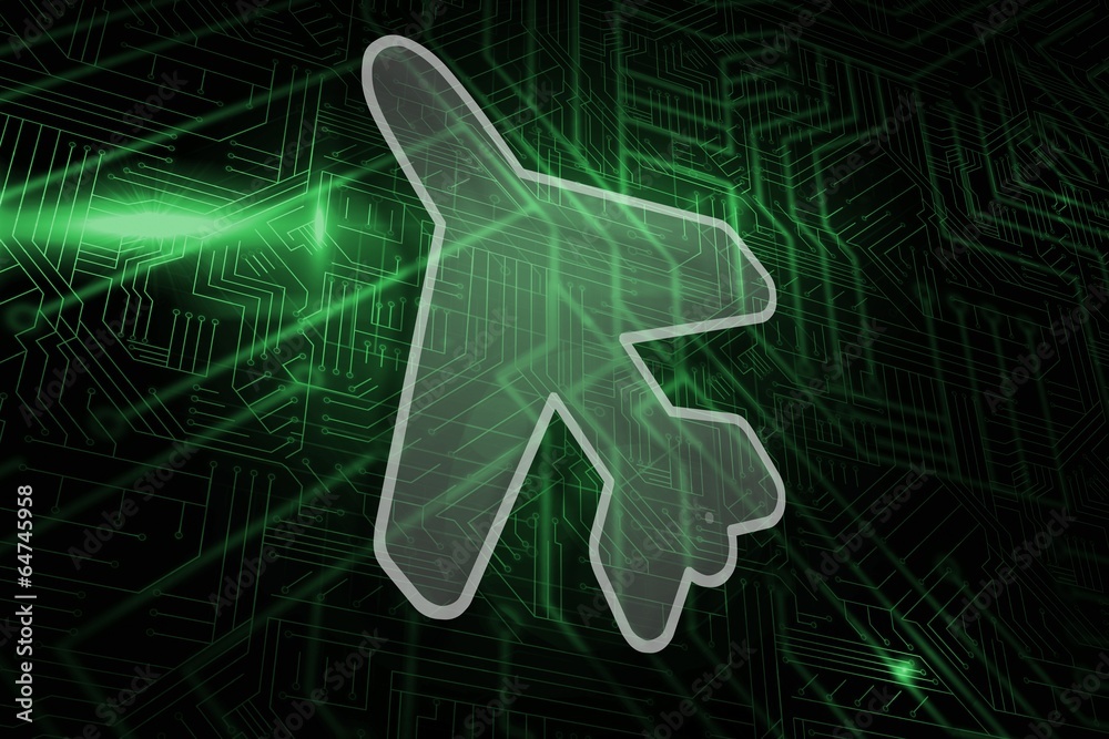 Poster composite image of airplane