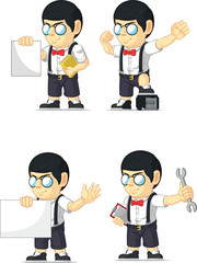 Nerd Boy Customizable Mascot 18