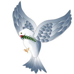 Friedenstaube mit Zweig