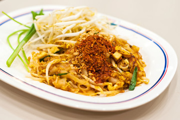 Asian noodle stir fry .  Thailand