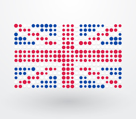 Great Britain flag made ​​up of dots © mimacz