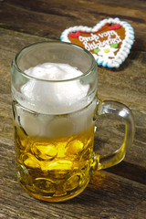 glass of bavarian beer