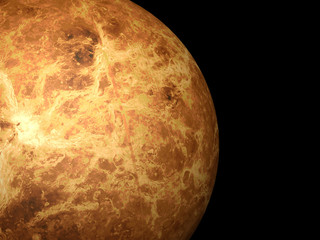 Obraz na płótnie Canvas 3D-rendering of planet Venus, high resolution