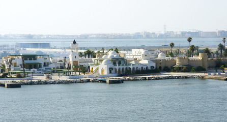 Paisaje de la costa de Túnez