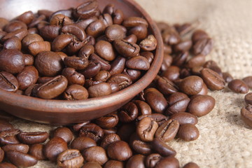 Robusta Coffee Beans on Goni Sack