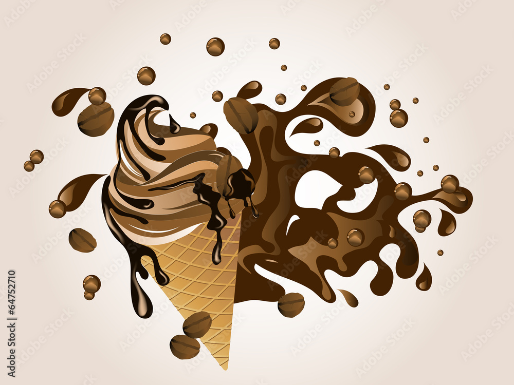 Poster Chocolate ice cream