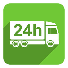 24 hours delivery flat icon