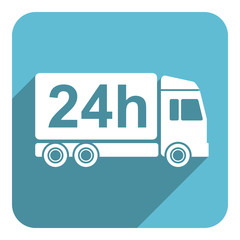 24 hours delivery flat icon