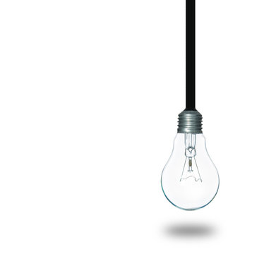 idea concept, lamp light bulbs isolate