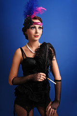 Beautiful woman in twenties style