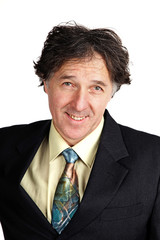 Satisfied buisness man smiling