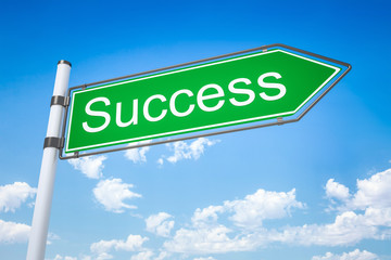 road sign arrow success