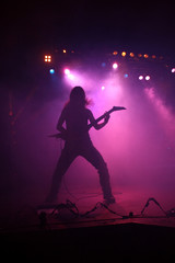 Obraz na płótnie Canvas Guitarist on stage