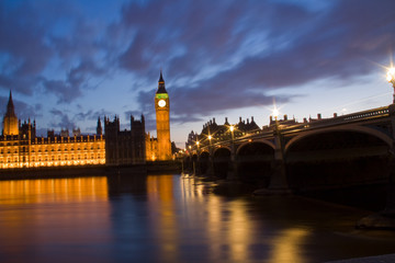 Fototapeta na wymiar City of Westminster and Big Ben at night
