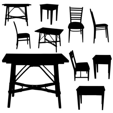 Vector silhouette of furniture.