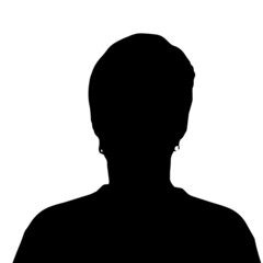 Vector silhouette of a woman.