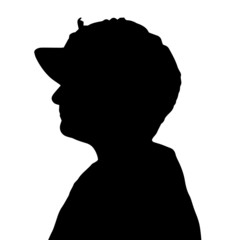 Vector silhouette of a woman.