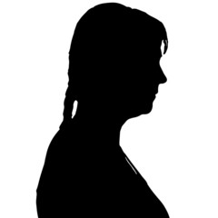 Vector silhouette of a woman.