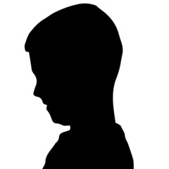 Vector silhouette of a boy.